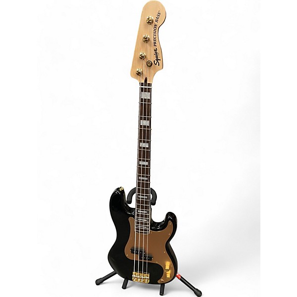 Used Squier Used Squier 40TH ANNIVERSARY PRECISION BASS GOLD EDITION Black Electric Bass Guitar