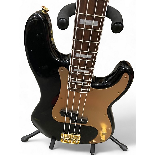 Used Squier Used Squier 40TH ANNIVERSARY PRECISION BASS GOLD EDITION Black Electric Bass Guitar