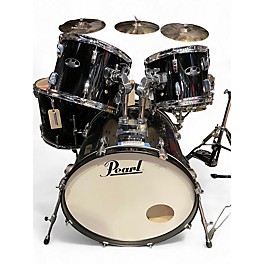 Used Pearl 5 Piece ROADSHOW Black Drum Kit