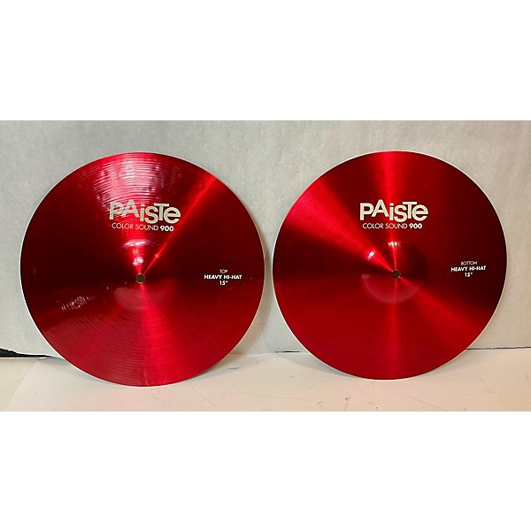 Used Paiste Used Paiste 15in Color Sound Heavy Hi Hat Pair Cymbal