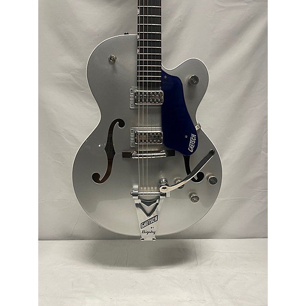 Used Gretsch Guitars Used Gretsch Guitars G6118T ISV Anniversary SILVER AND BLUE Hollow Body Electric Guitar