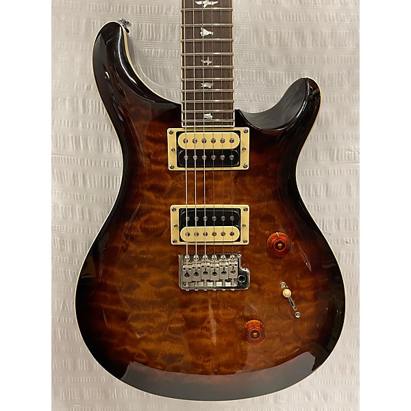 Used PRS Used PRS CM4TS SE Custom 24 Black Gold Sunburst Solid Body Electric Guitar