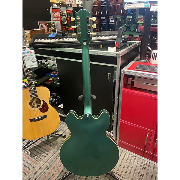 Used Epiphone Used Epiphone ES335 Green Hollow Body Electric Guitar