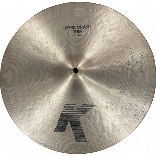 Used Zildjian 15in K Thin Dark Crash Cymbal