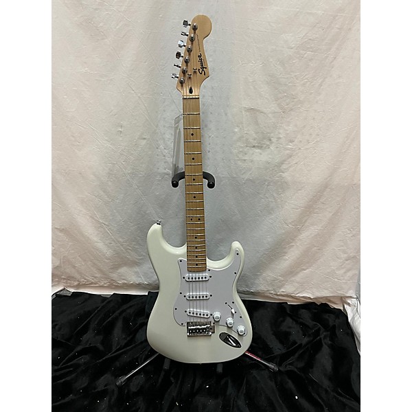 Used Squier Used Squier Standard Stratocaster Olympic White Solid Body Electric Guitar