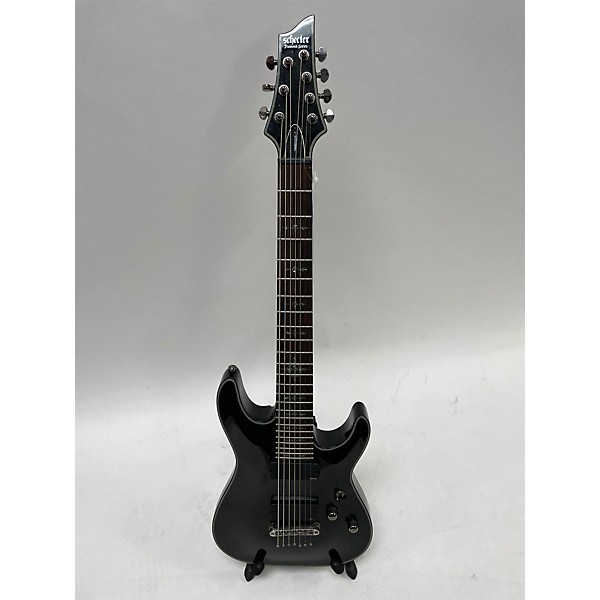 Used Schecter Guitar Research Used Schecter Guitar Research Damien Elite 7 Grey Sparkle Solid Body Electric Guitar