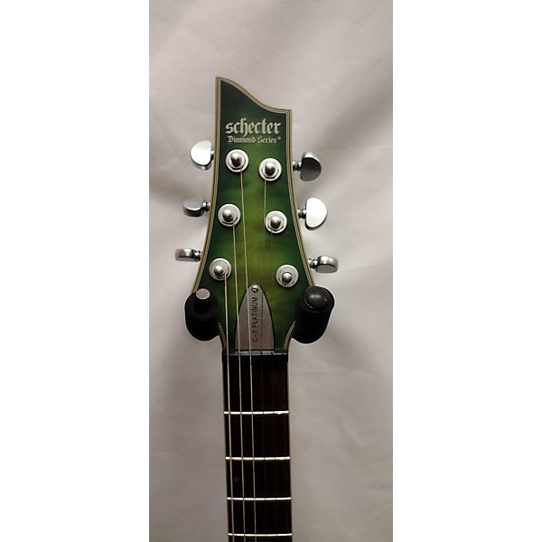 Used Used Schecter Guitar Research C1 Platinum Green Burst Solid Body Electric Guitar