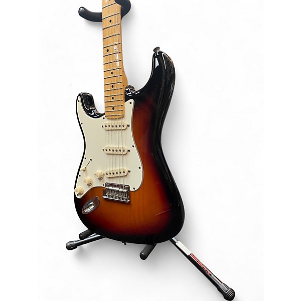 Used Fender Used Fender American Standard Stratocaster Left Handed 3 Tone Sunburst Electric Guitar