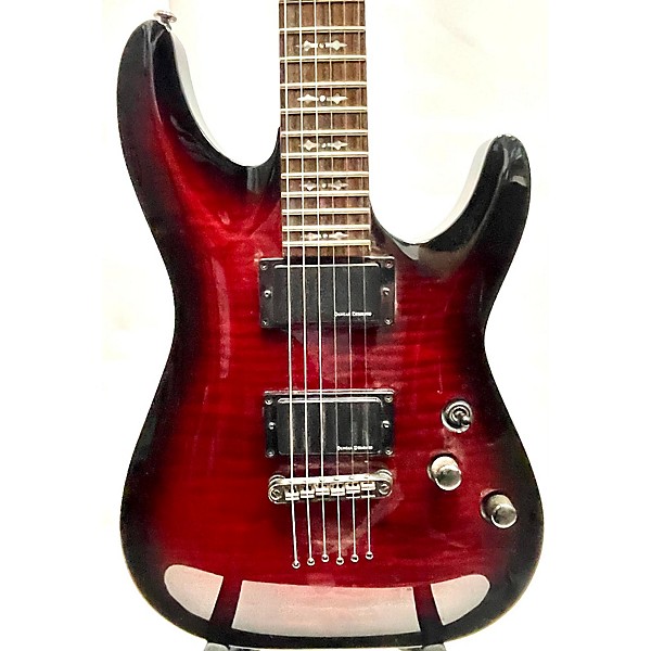 Used Schecter Guitar Research Used Schecter Guitar Research Demon 6 Trans Crimson Red Solid Body Electric Guitar