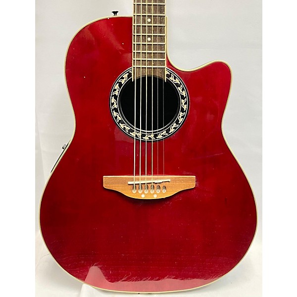 Used Ovation Used Ovation APPLAUSE Red Acoustic Electric Guitar