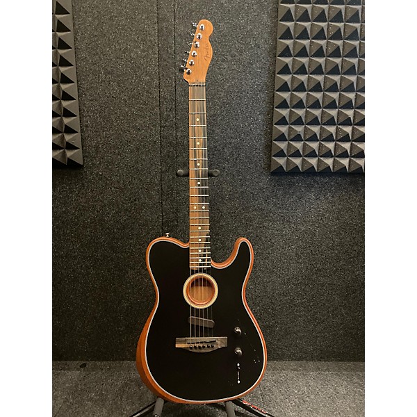 Used Used Fender American Acoustasonic Telecaster Black Acoustic Electric Guitar