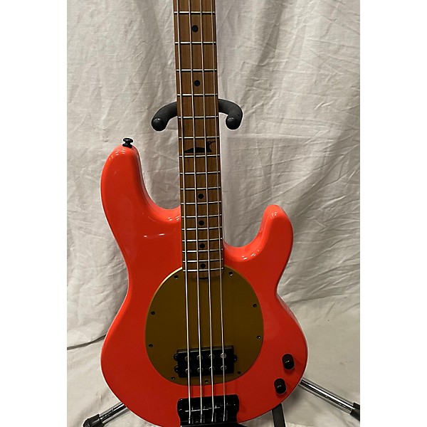 Used Sterling by Music Man Used Sterling By Music Man Pete Wentz Signature StingRay Fiesta Red Electric Bass Guitar