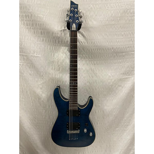 Used Schecter Guitar Research Used Schecter Guitar Research C1 Platinum Trans Blue Solid Body Electric Guitar