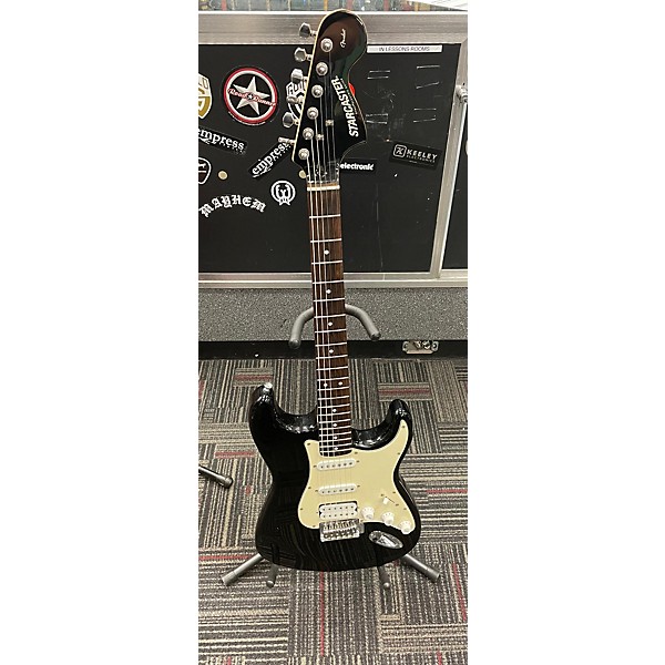 Used Starcaster by Fender Used Starcaster By Fender Stratocaster Black And White Solid Body Electric Guitar