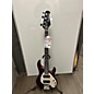 Used Ernie Ball Music Man Used Ernie Ball Music Man StingRay 5 Special HH Maroon Electric Bass Guitar thumbnail