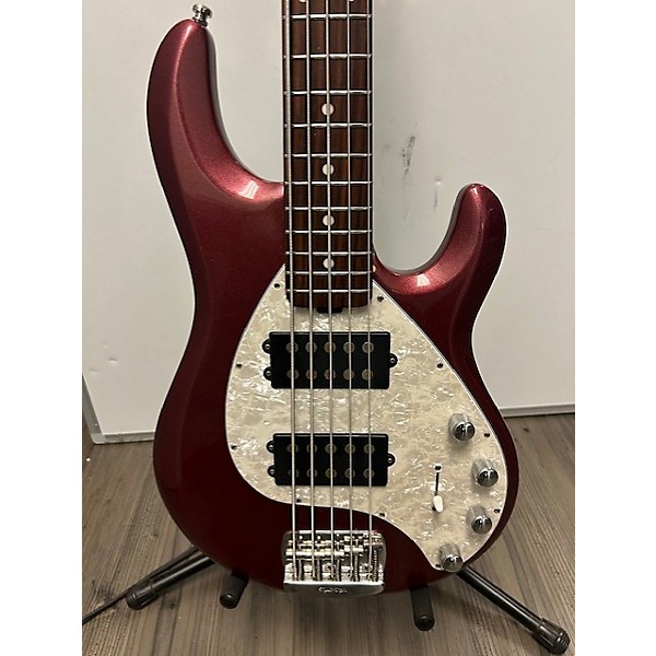 Used Ernie Ball Music Man Used Ernie Ball Music Man StingRay 5 Special HH Maroon Electric Bass Guitar