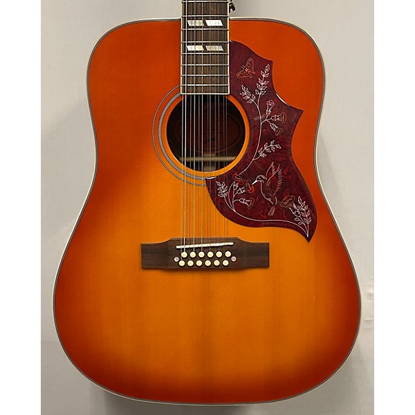 Used Epiphone Used Epiphone Hummingbird 12 String (inspired By Gibson) Cherry Sunburst 12 String Acoustic Electric Guitar