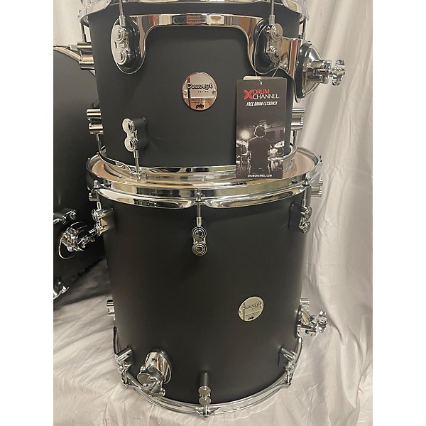 Used Used PDP By DW 3 piece Concept Maple Rock Satin Black Drum Kit