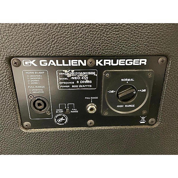 Used Gallien-Krueger Neo 410 800W 8Ohm 4x10 Bass Cabinet