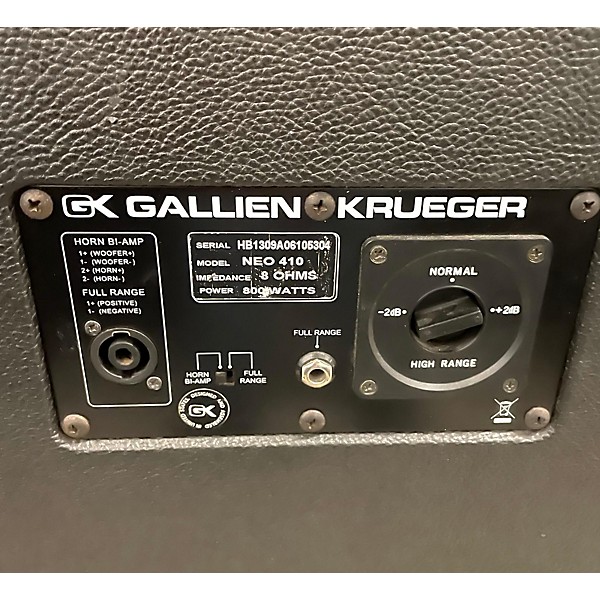 Used Gallien-Krueger Neo 410 800W 8Ohm 4x10 Bass Cabinet