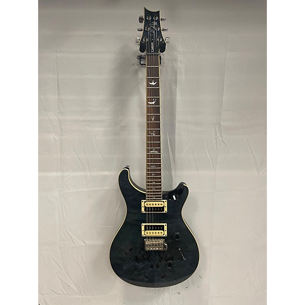 Used PRS Used 2019 PRS SE Custom 24 Trans Black Solid Body Electric Guitar