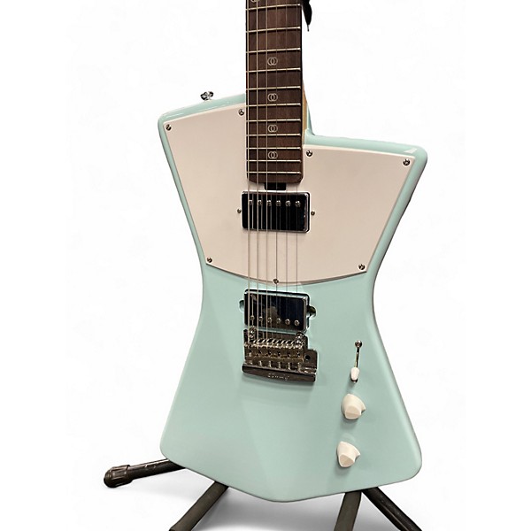 Used Sterling by Music Man Used Sterling by Music Man St. Vincent baby blue Solid Body Electric Guitar