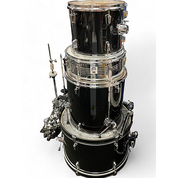 Used Percussion Plus Used PERCUSSION PLUS 4 piece DRUM SET Black Drum Kit