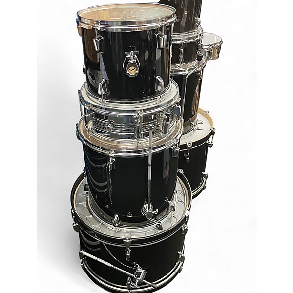 Used Percussion Plus Used PERCUSSION PLUS 4 piece DRUM SET Black Drum Kit