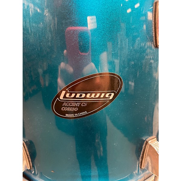 Used Ludwig Used Ludwig 4 piece Accent CS Blue Drum Kit