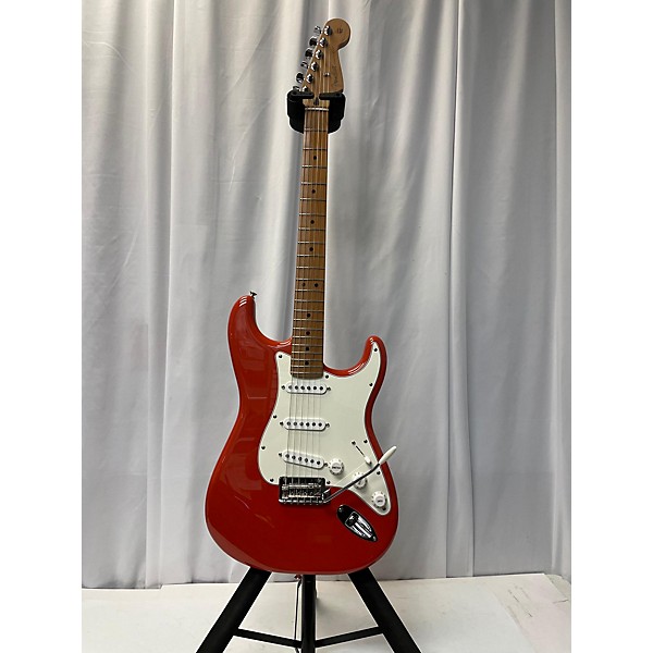 Used Fender Used Fender Player Series Roasted Maple Neck Fiesta Red Solid Body Electric Guitar