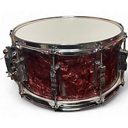 Used Ludwig Used Ludwig 14X6.5 Classic Maple Snare Drum Trans Red