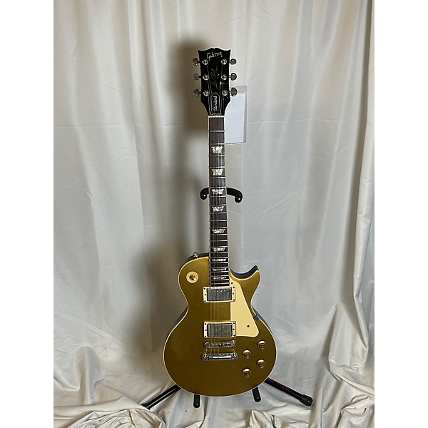 Vintage Gibson Vintage 1980 Gibson Les Paul Standard Gold Top Solid Body Electric Guitar