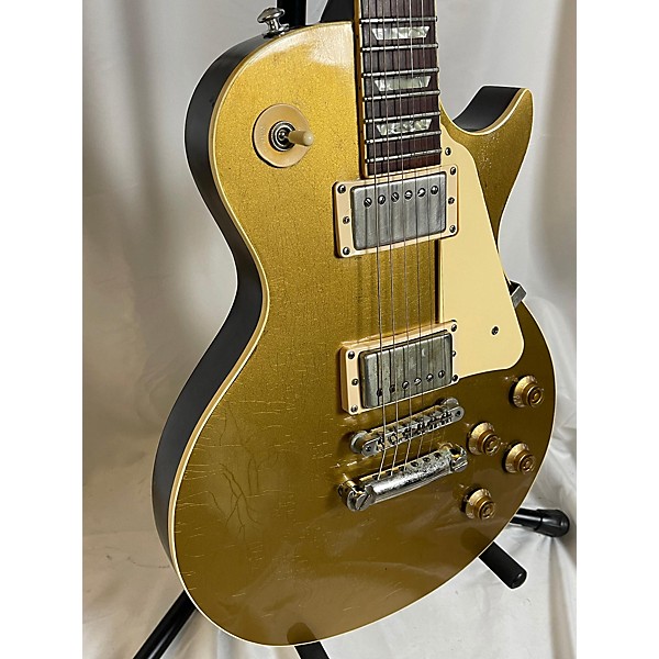 Vintage Gibson Vintage 1980 Gibson Les Paul Standard Gold Top Solid Body Electric Guitar