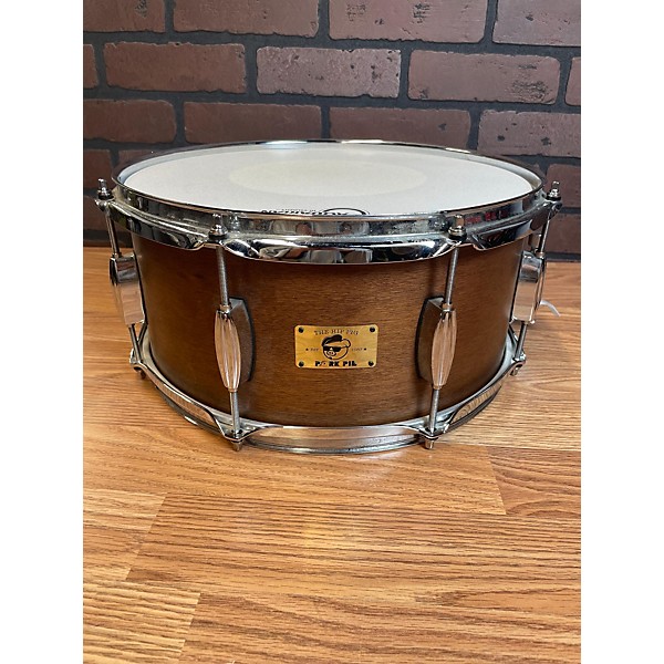 Used Pork Pie Used Pork Pie 6.5X14 Hip Pig Mahogany Snare Drum Natural