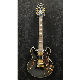 Used Epiphone Used Epiphone Sheraton II Black And Gold Hollow Body Electric Guitar