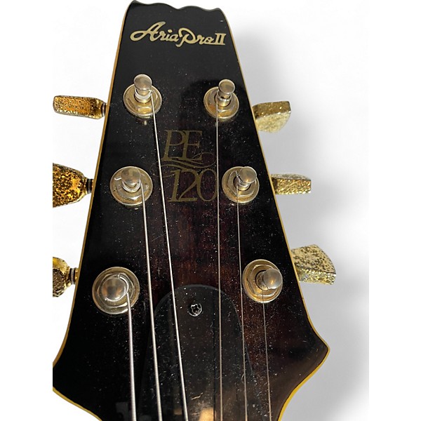 Used Aria PROII PE120 Brown Sunburst Solid Body Electric Guitar