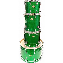 Used Ludwig Used Ludwig 4 piece Centennial Series Zep Green Sparkle Drum Kit