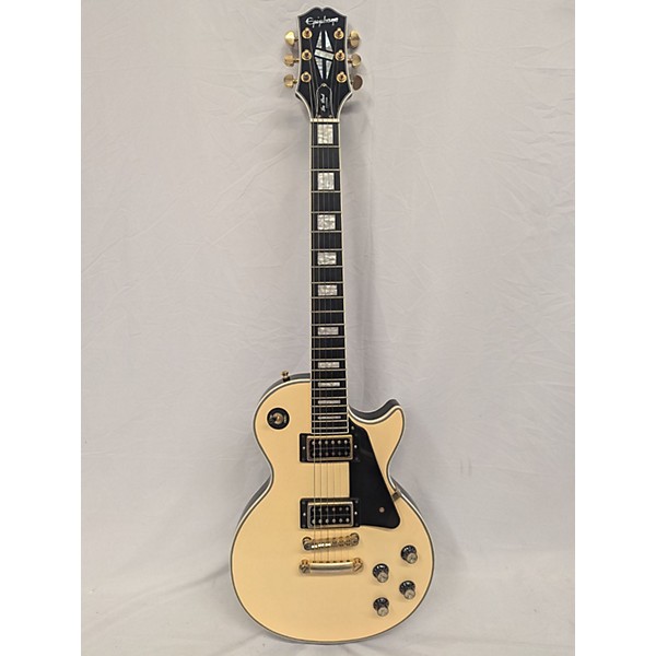 Used Epiphone Used Epiphone Les Paul Custom Blackback Pro Buttercream Solid Body Electric Guitar