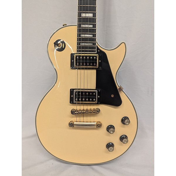 Used Epiphone Used Epiphone Les Paul Custom Blackback Pro Buttercream Solid Body Electric Guitar