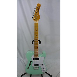 Used Gearit Used Gearit Single Cut Green Hollow Body Electric Guitar