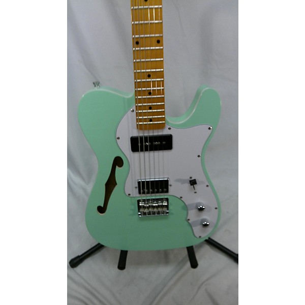 Used Gearit Used Gearit Single Cut Green Hollow Body Electric Guitar