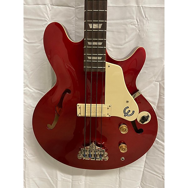 Used Epiphone Used Epiphone Jack Casady Signature Candy Apple Red Metallic Electric Bass Guitar