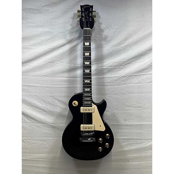 Used Gibson Used Gibson Les Paul Deluxe Black Solid Body Electric Guitar