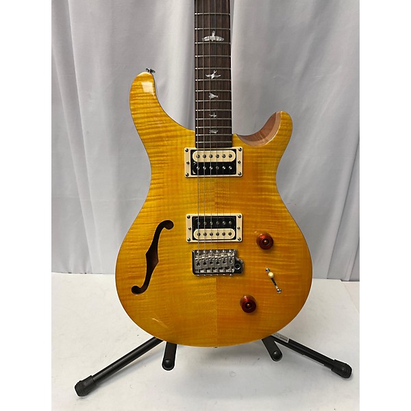 Used PRS Used PRS SE Custom 22 Semi-Hollowbody Santana Yellow Hollow Body Electric Guitar