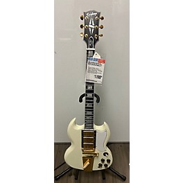 Used Epiphone Used Epiphone Inspired By Gibson Custom 1963 Les Paul SG With Maestro Vibrola Classic White Solid Body Elect...