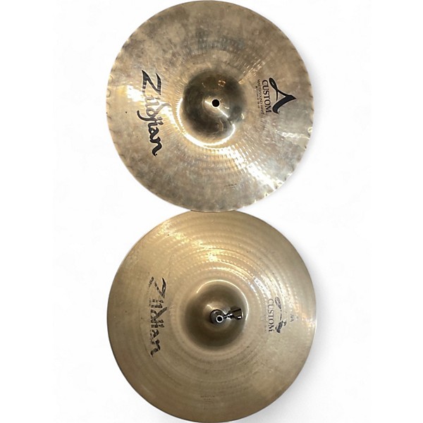 Used 2022 Zildjian 14in A Custom Mastersound Hi Hat Pair Cymbal