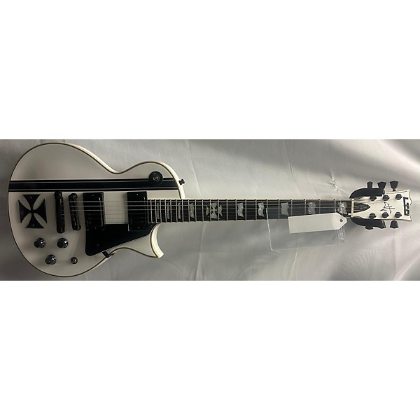 Used ESP Used ESP LTD James Hetfield Signature Iron Cross White Solid Body Electric Guitar