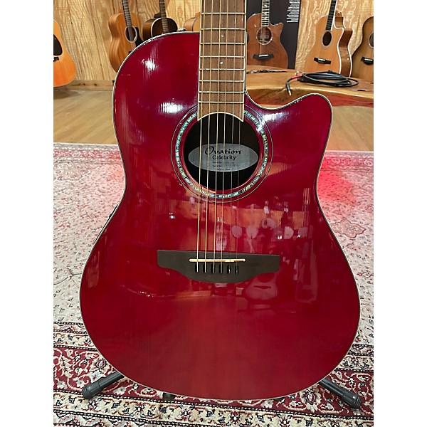 Used Ovation Used Ovation Celebrity CC28-RR Red Acoustic Electric Guitar