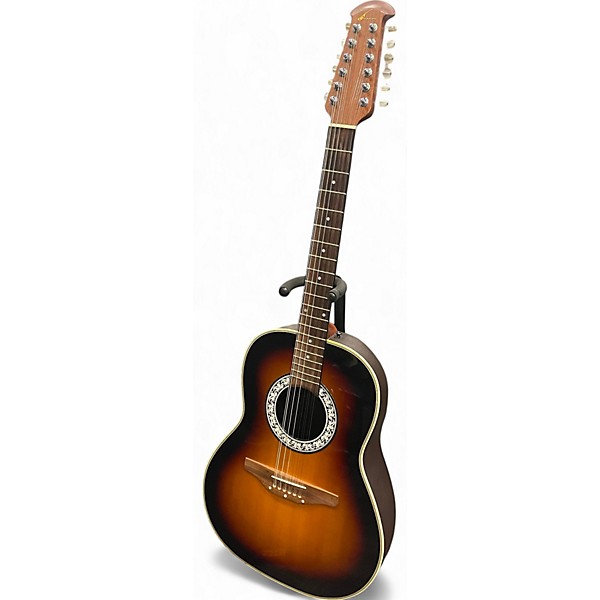 Used Ovation 1315 2 Color Sunburst 12 String Acoustic Electric Guitar