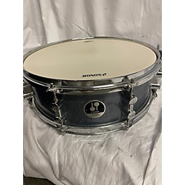 Used SONOR Used SONOR 5.5X14 Safari Snare Drum Silver Sparkle